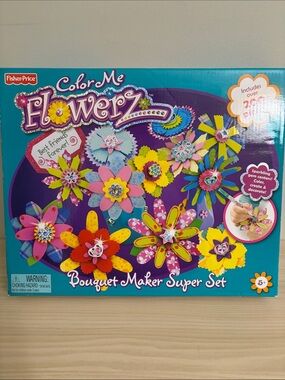 Fisher-Price Color Me Flowerz Bouquet-Maker Set - Blue, Yellow, Pink, Purple